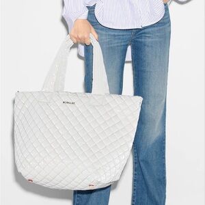 MZ Wallace Light Grey Metro Tote Size Medium